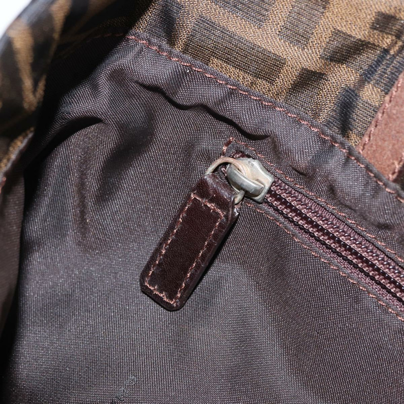 【日本直送】FENDI Zucca帆布手提包 黑色棕色 正品 bs30794-18