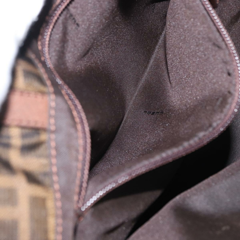 【日本直送】FENDI Zucca帆布手提包 黑色棕色 正品 bs30794-19
