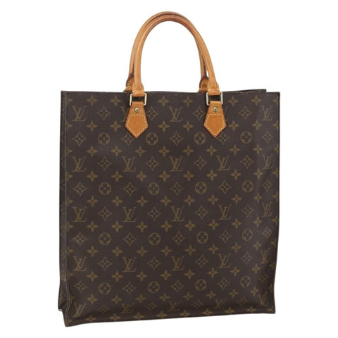 路易威登 Monogram Sac Plat 手提包 M51140 LV Auth bs30686