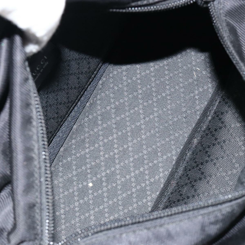 【日本直送】GUCCI 竹節手提包 皮革 黑色 銀色 000 0575 正品 bs30743-10