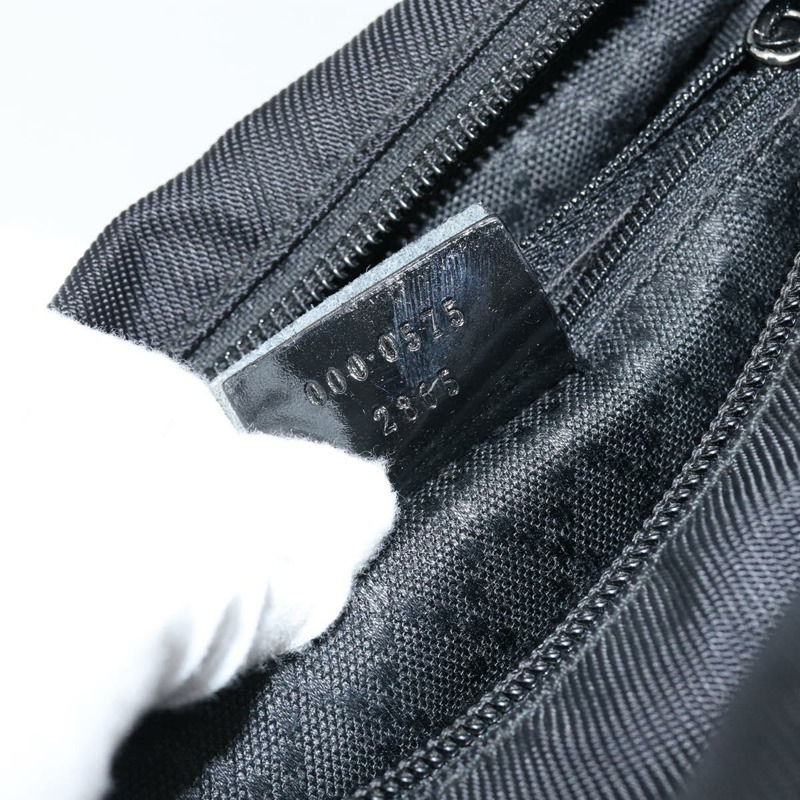 【日本直送】GUCCI 竹節手提包 皮革 黑色 銀色 000 0575 正品 bs30743-11