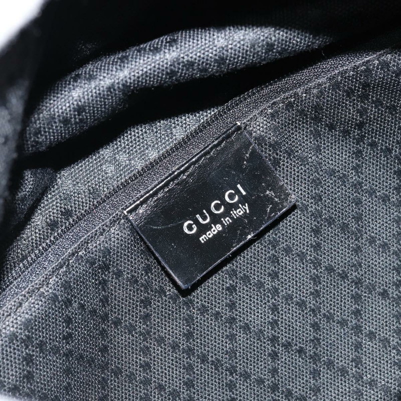 【日本直送】GUCCI 竹節手提包 皮革 黑色 銀色 000 0575 正品 bs30743-16