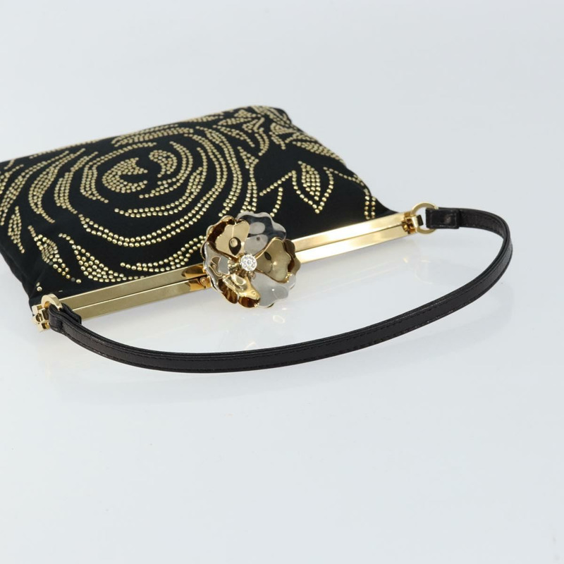 【日本直送】華倫天奴手提包 緞面棕色金色 正品 bs30808-6