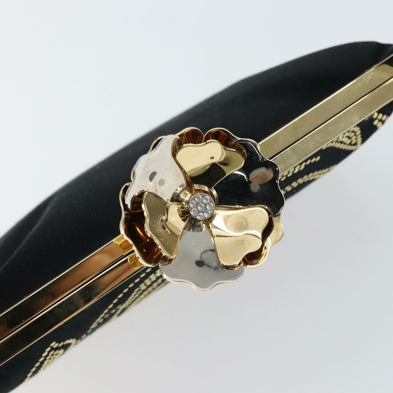 【日本直送】華倫天奴手提包 緞面棕色金色 正品 bs30808-10