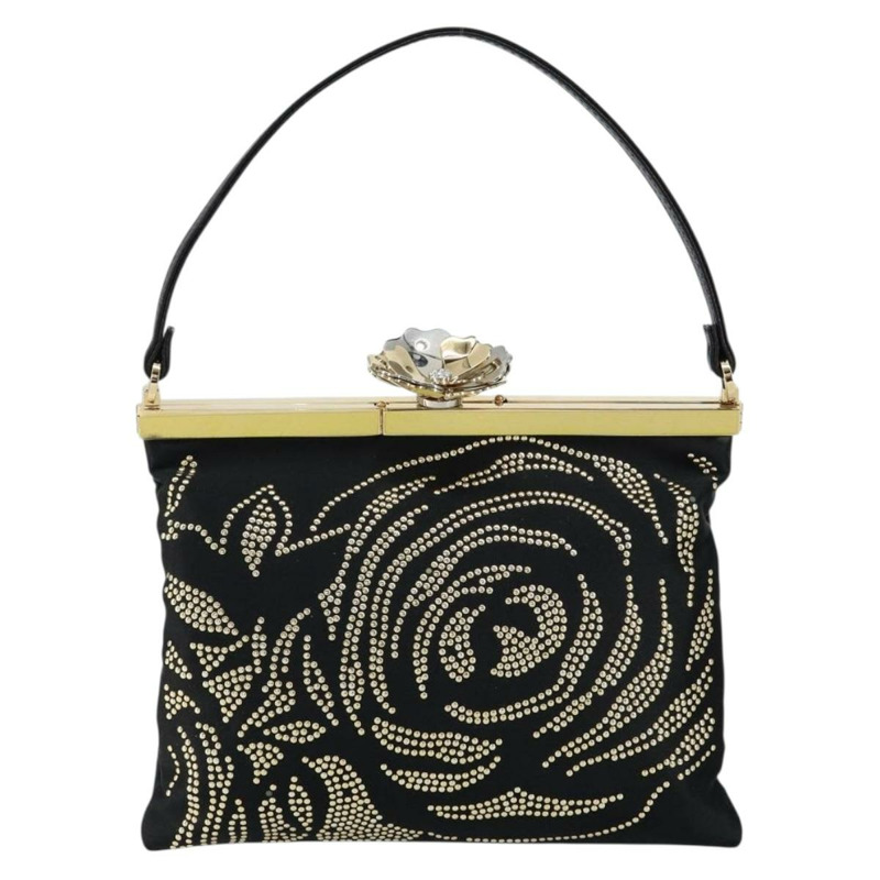 【日本直送】華倫天奴手提包 緞面棕色金色 正品 bs30808-12