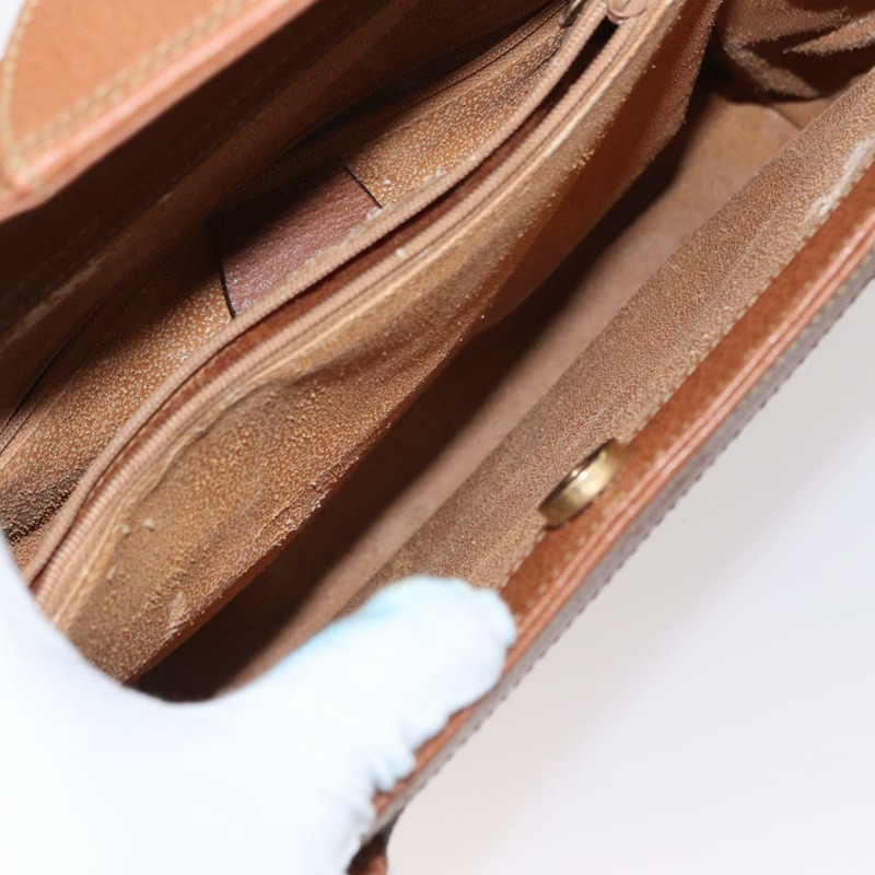 【日本直送】GUCCI 竹節手提包 皮革 棕色 金色 正品 ep11767-9