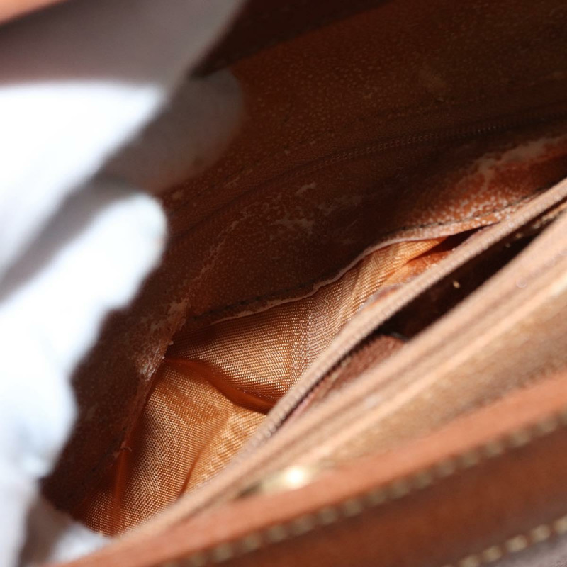 【日本直送】GUCCI 竹節手提包 皮革 棕色 金色 正品 ep11767-10