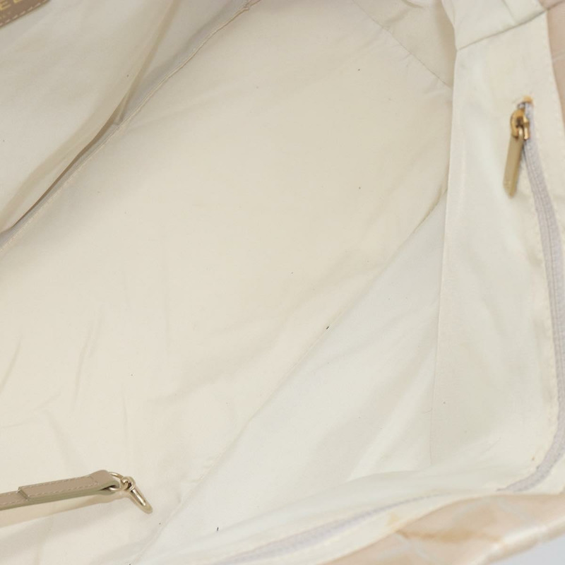 【日本直送】香奈兒新旅行系列托特包 尼龍 米色 金色 CC 標誌 正品 ep11691-9