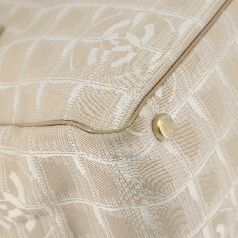 【日本直送】香奈兒新旅行系列托特包 尼龍 米色 金色 CC 標誌 正品 ep11691-13