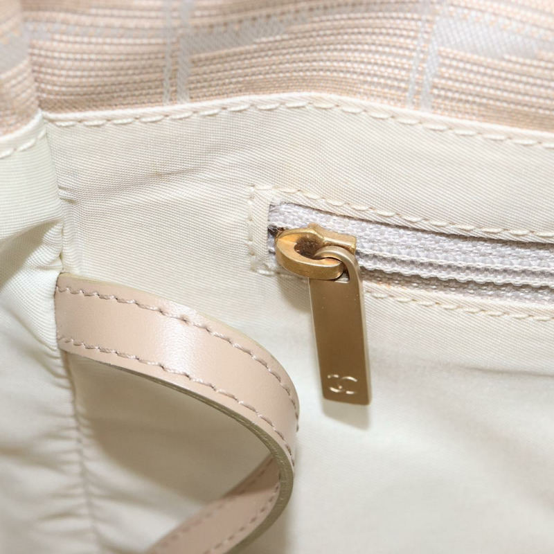 【日本直送】香奈兒新旅行系列托特包 尼龍 米色 金色 CC 標誌 正品 ep11691-19