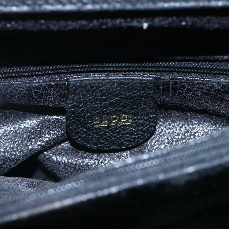 【日本直送】GUCCI 竹節手提包 絨面革 黑色 金色 002 2865 0260 正品 ep11733-16