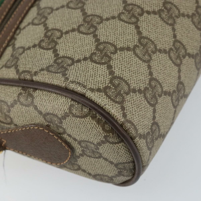 【日本直送】GUCCI GG Supreme Web Sherry Line 手提包 PVC 米色 金色 56 02 087 正品 ep11853-13