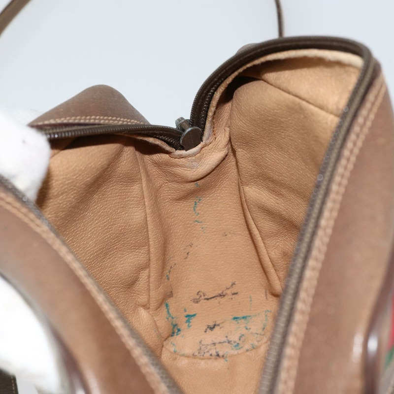 【日本直送】GUCCI GG Supreme Web Sherry Line 手提包 PVC 米色 金色 56 02 087 正品 ep11853-18