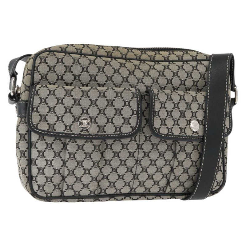 【日本直送】CELINE Macadam帆布肩背包 灰色 銀色 正品 ep11913-0