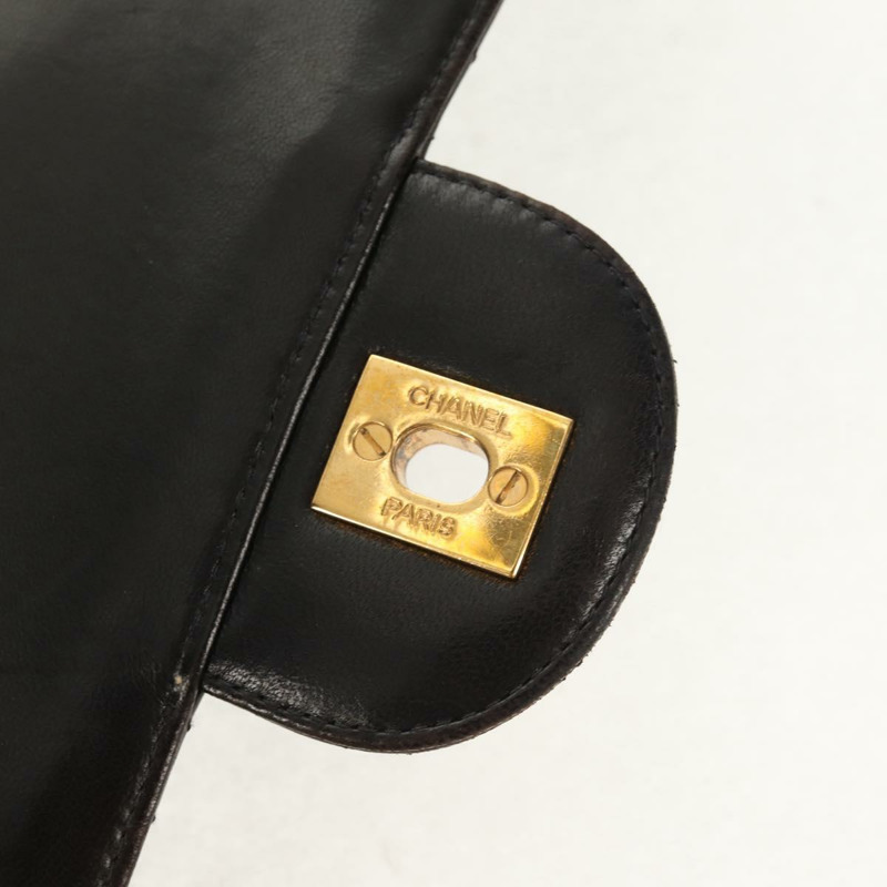 【日本直送】香奈兒 (CHANEL) Matelasse 雙面鏈條包，羊皮材質，黑色金色雙C標誌，正品 ep11971A-8