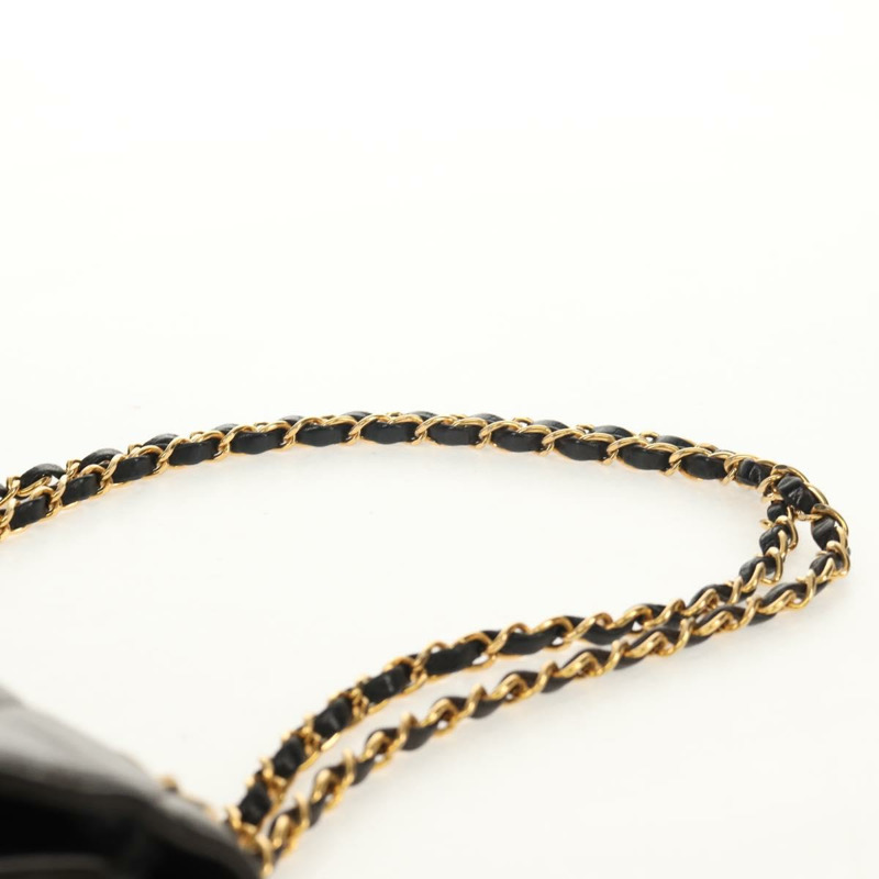 【日本直送】香奈兒 (CHANEL) Matelasse 雙面鏈條包，羊皮材質，黑色金色雙C標誌，正品 ep11971A-13