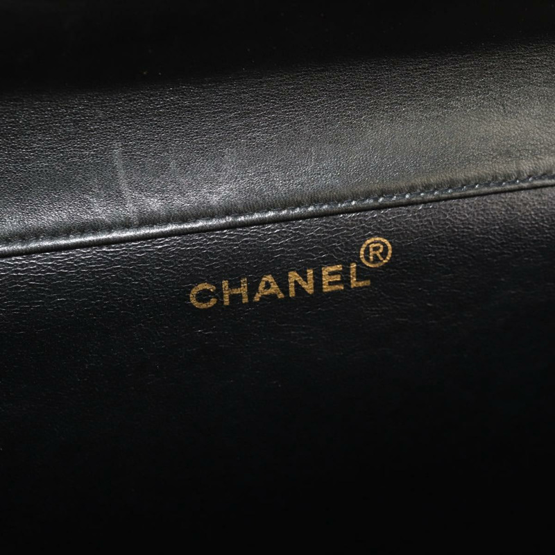 【日本直送】香奈兒 (CHANEL) Matelasse 雙面鏈條包，羊皮材質，黑色金色雙C標誌，正品 ep11971A-20