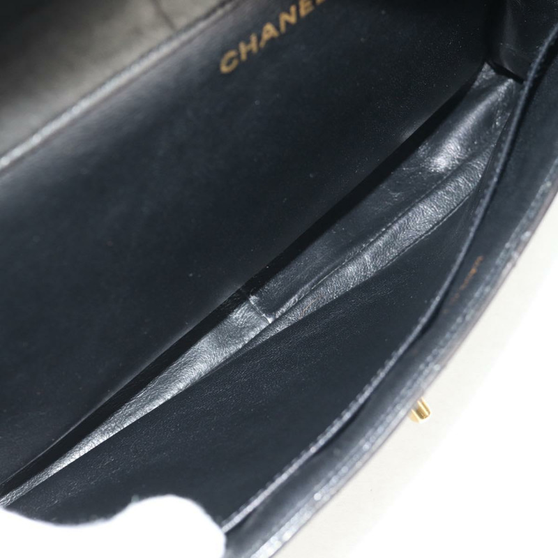 【日本直送】香奈兒 (CHANEL) Matelasse 雙面鏈條包，羊皮材質，黑色金色雙C標誌，正品 ep11971A-21