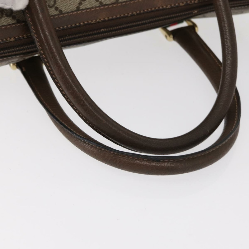 【日本直送】GUCCI GG Supreme Web Sherry Line Bag PVC 2way Beige Gold 41 02 039 Auth ep11903-5