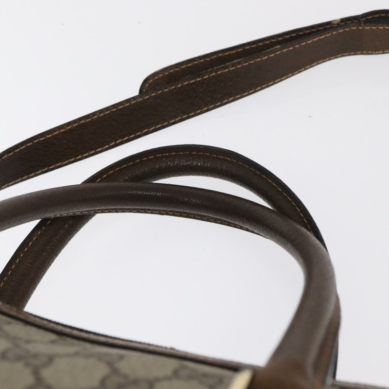 【日本直送】GUCCI GG Supreme Web Sherry Line Bag PVC 2way Beige Gold 41 02 039 Auth ep11903-6