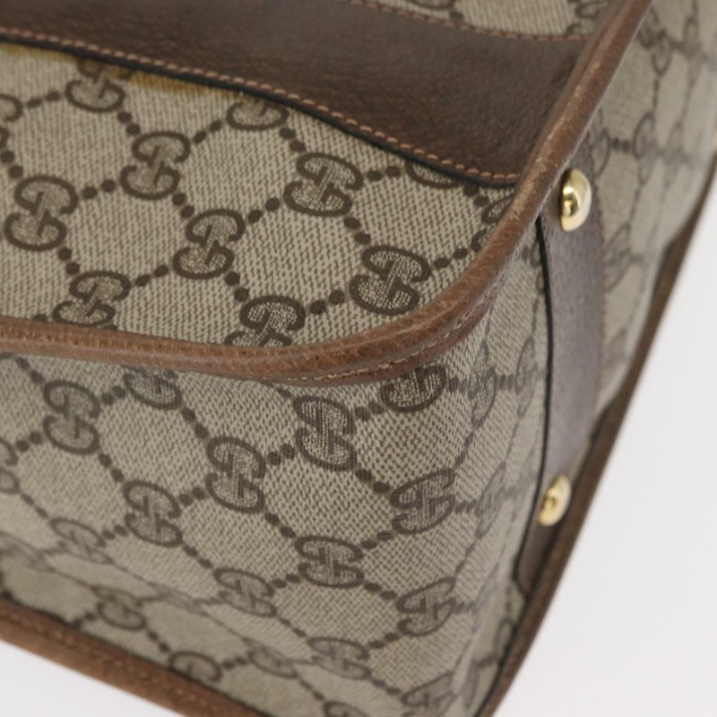 【日本直送】GUCCI GG Supreme Web Sherry Line Bag PVC 2way Beige Gold 41 02 039 Auth ep11903-14