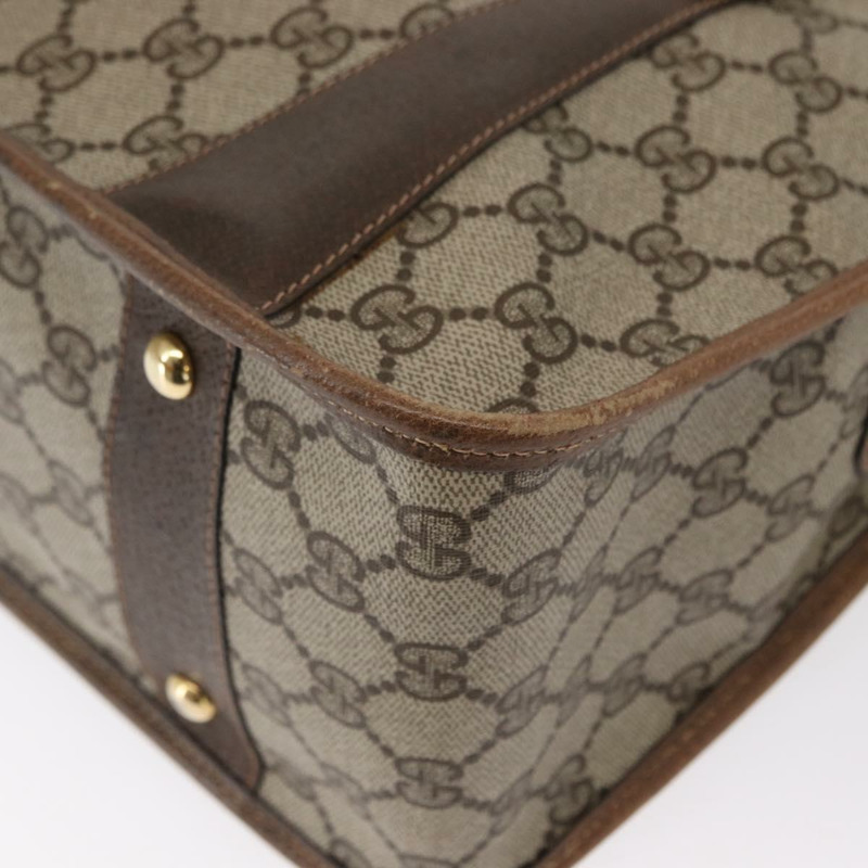 【日本直送】GUCCI GG Supreme Web Sherry Line Bag PVC 2way Beige Gold 41 02 039 Auth ep11903-15