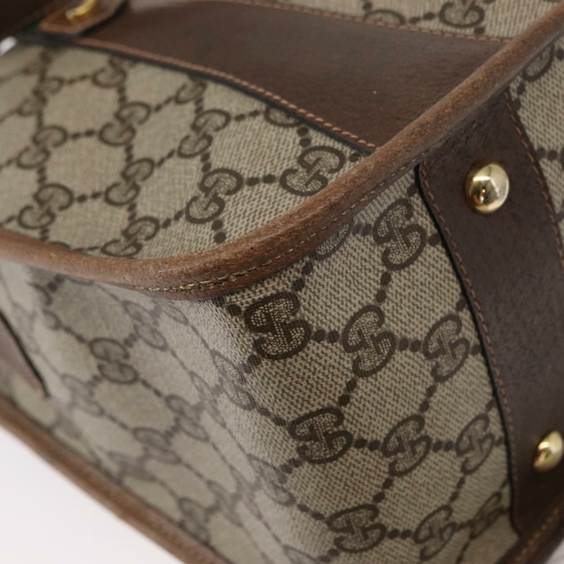 【日本直送】GUCCI GG Supreme Web Sherry Line Bag PVC 2way Beige Gold 41 02 039 Auth ep11903-16