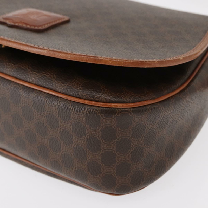 【日本直送】CELINE Macadam帆布肩背包 PVC皮革 棕色 金色 正品 ep11909-13