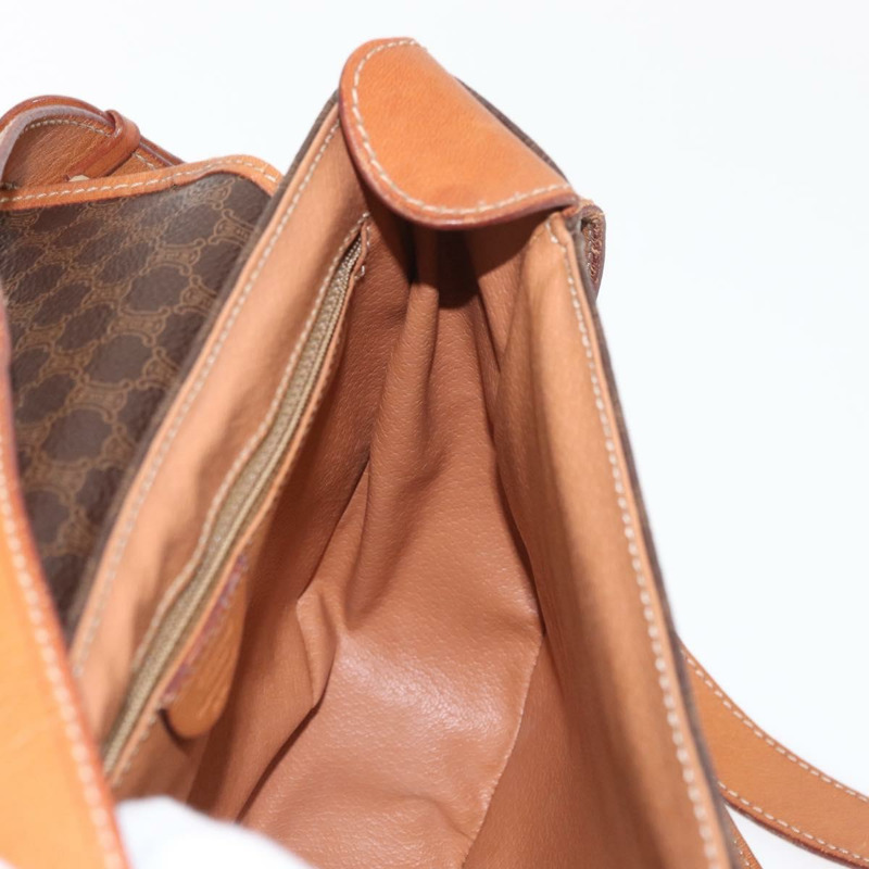 【日本直送】CELINE Macadam帆布肩背包 PVC皮革 棕色 金色 正品 ep11909-18