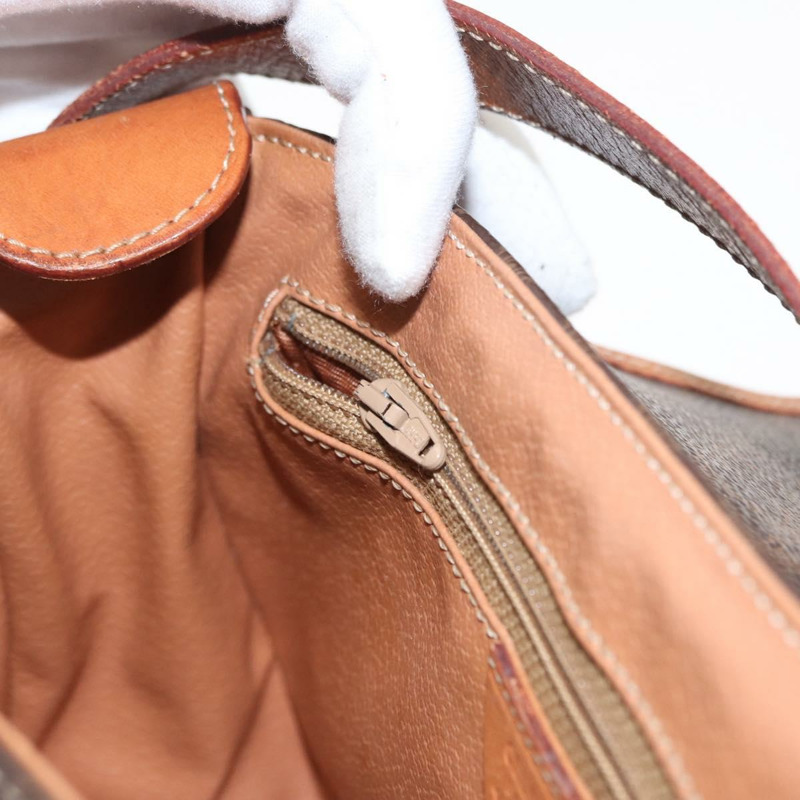 【日本直送】CELINE Macadam帆布肩背包 PVC皮革 棕色 金色 正品 ep11909-20