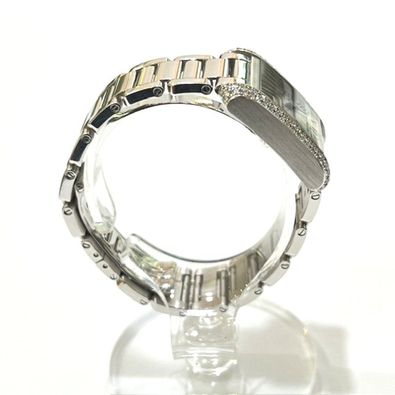 卡地亞 WT100008 18K白金 Tank Anglaise 小鑽錶圈石英腕錶，18K白金，女士，銀色-3