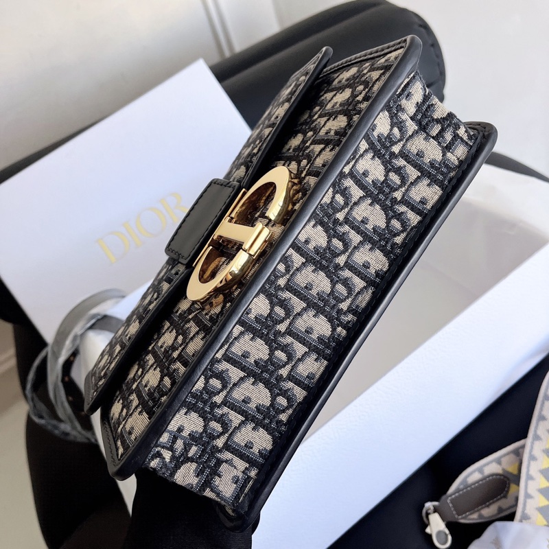 【近新閒置品】Dior迪奧蒙田30老花金小號手拿包斜背包-5