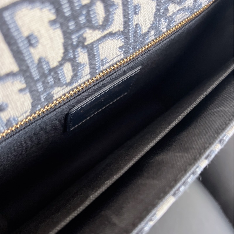 【近新閒置品】Dior迪奧蒙田30老花金小號手拿包斜背包-12