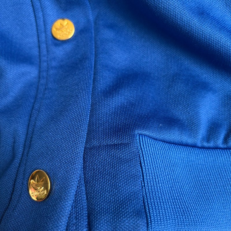 ::adidas x Gucci:: 聯名款 藍色紅綠織帶運動外套 M號-15