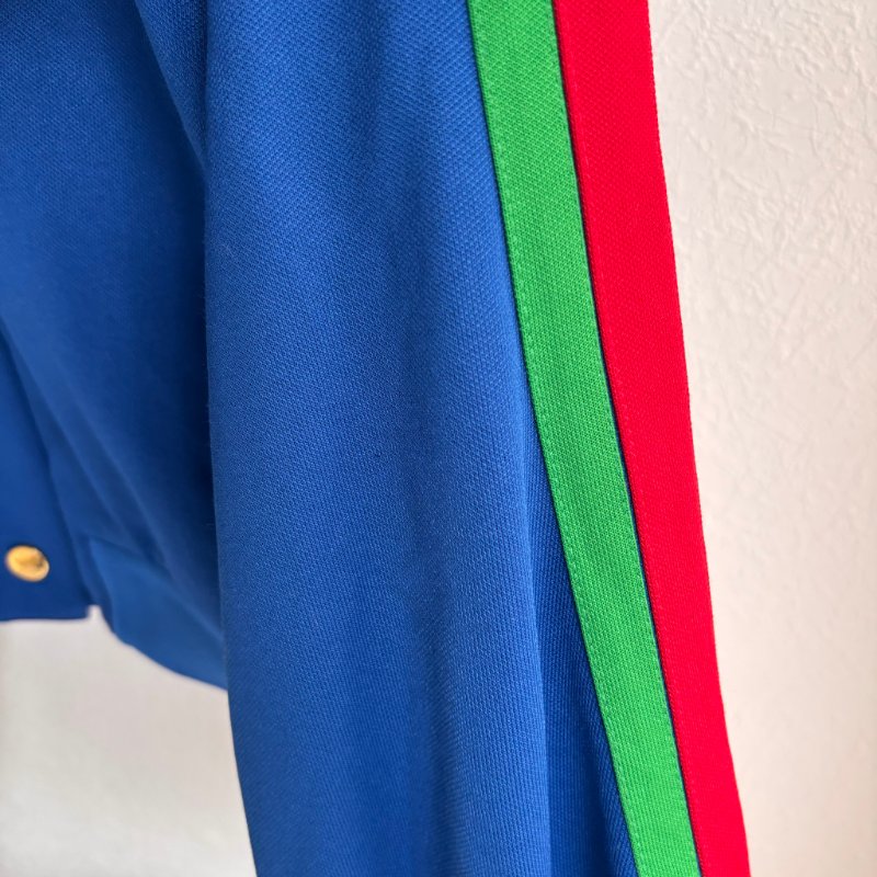 ::adidas x Gucci:: 聯名款 藍色紅綠織帶運動外套 M號-18