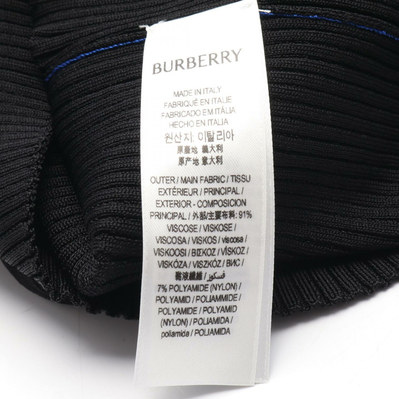 BURBERRY 針織長袖毛衣，黏膠纖維材質，黑色，女款 XS 碼-3