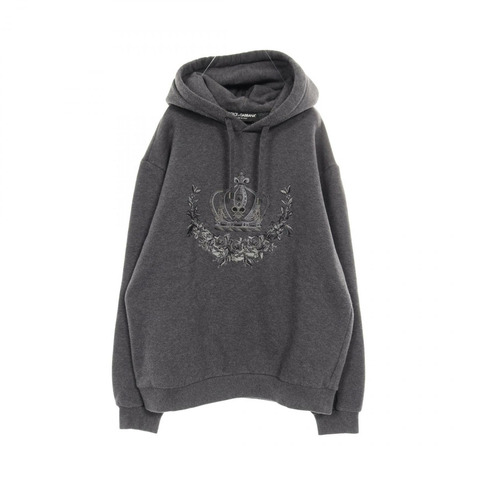 DOLCE & GABBANA 連帽衛衣長袖上衣 純棉 灰色 二手 女款 #48