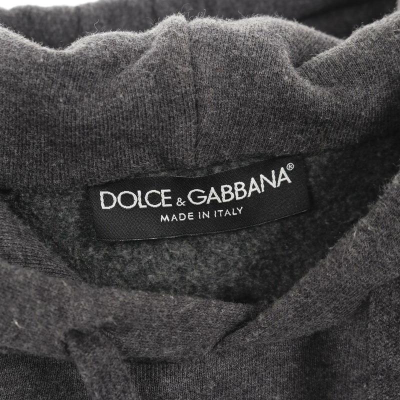 DOLCE & GABBANA 連帽衛衣長袖上衣 純棉 灰色 二手 女款 #48-2