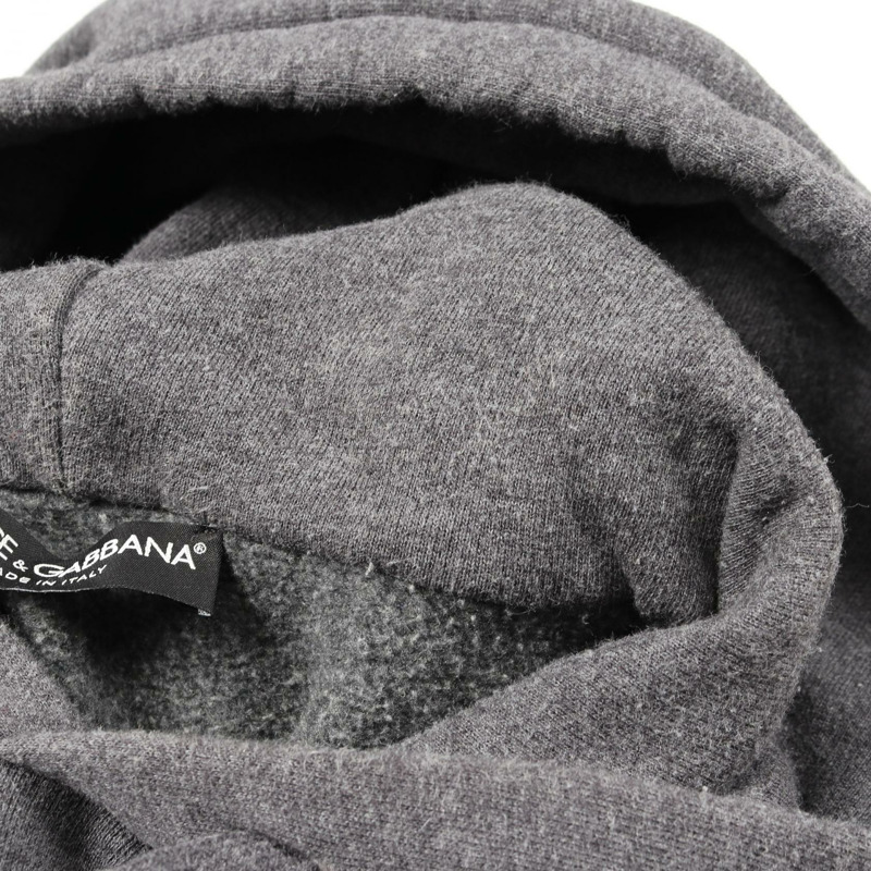 DOLCE & GABBANA 連帽衛衣長袖上衣 純棉 灰色 二手 女款 #48-4