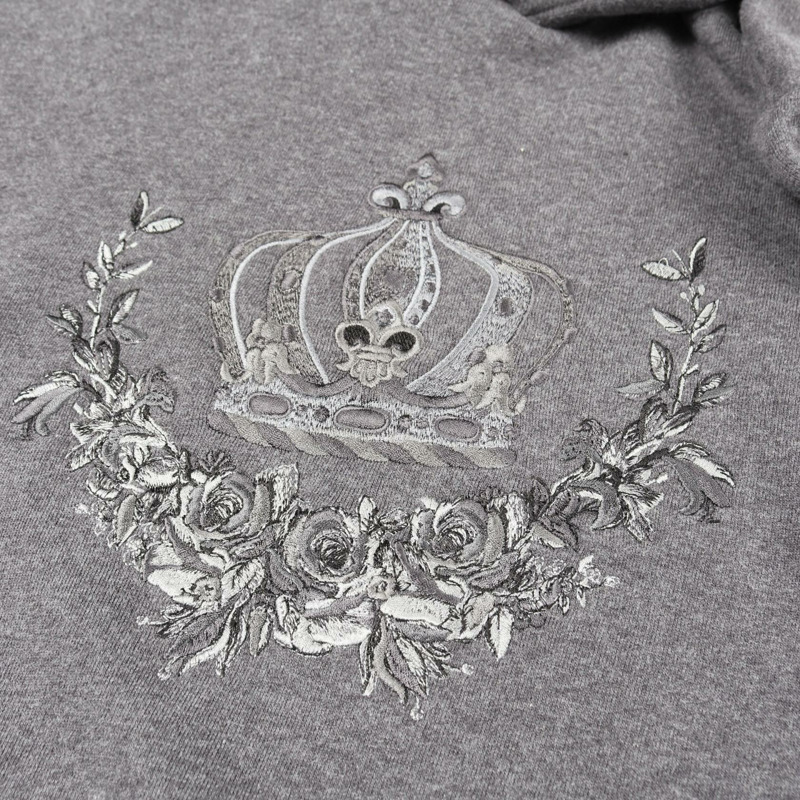 DOLCE & GABBANA 連帽衛衣長袖上衣 純棉 灰色 二手 女款 #48-8