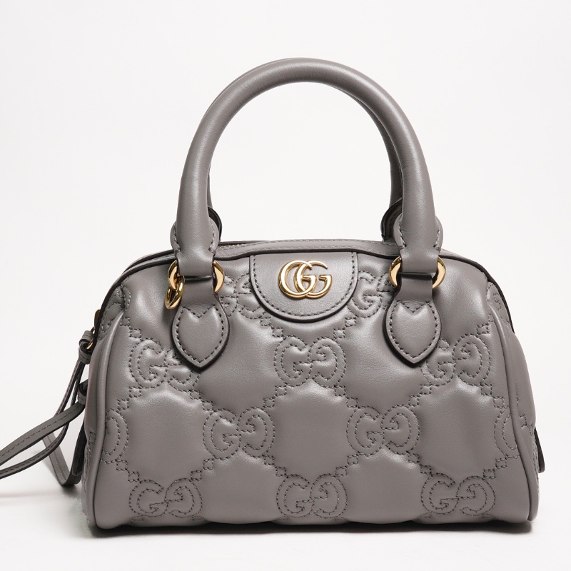 GUCCI GG Matelasse 壓紋波士頓包 mini speedy（灰色）-2