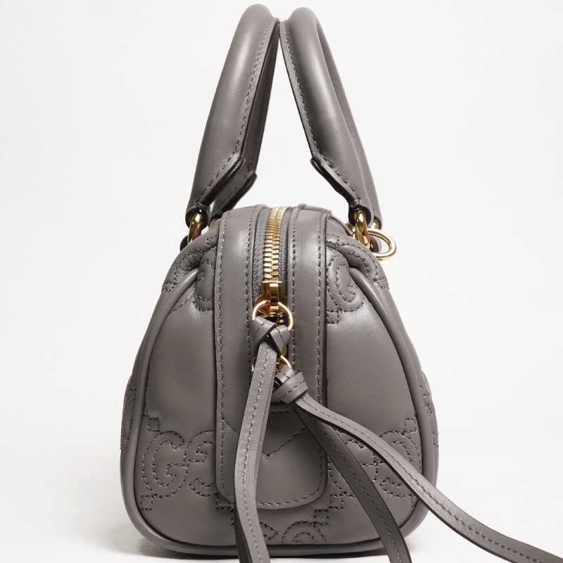 GUCCI GG Matelasse 壓紋波士頓包 mini speedy（灰色）-8