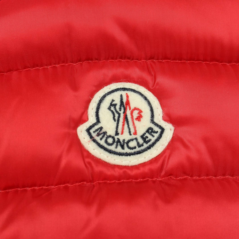 MONCLER LIANE 羽絨背心無袖外套 4832105 尼龍 紅色 二手 女款 #0-5