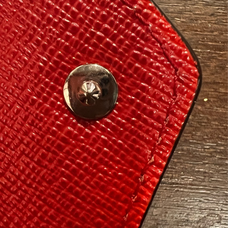 LV信封式紅色三折短/中夾-14