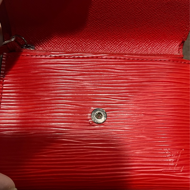 LV信封式紅色三折短/中夾-15