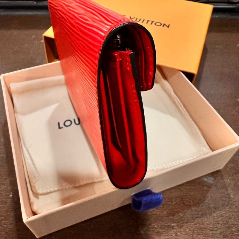 LV信封式紅色三折短/中夾-18