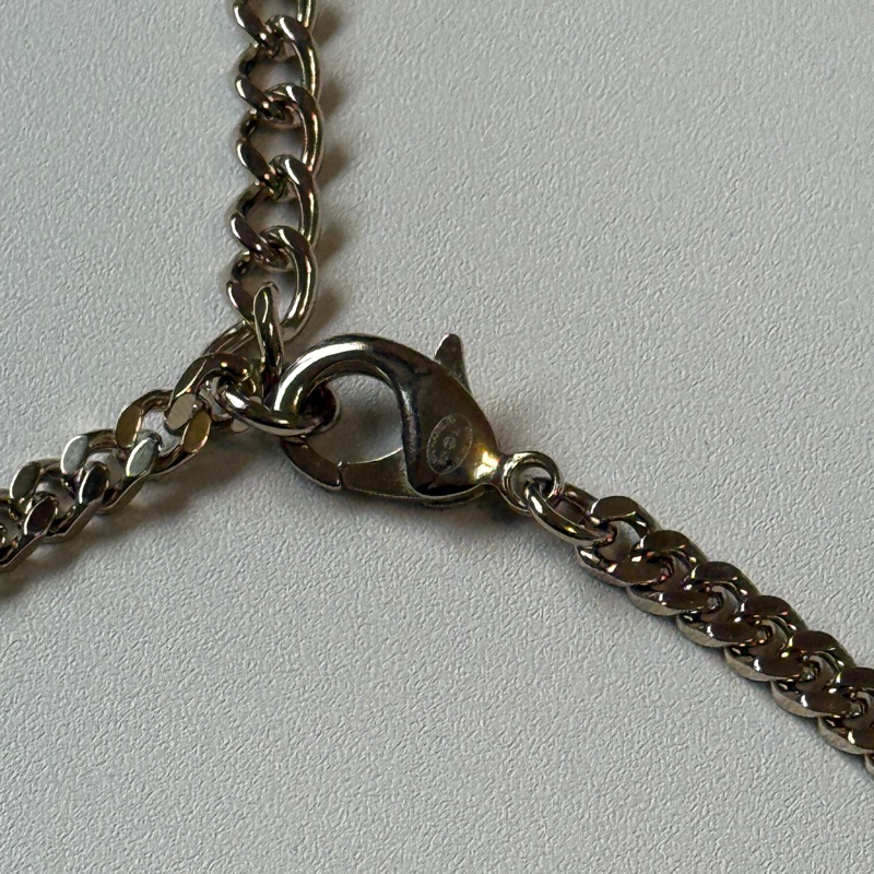 『全新全配』香奈兒Chanel  五花 爆款 LOGO淡金帶鑽頸鏈-30