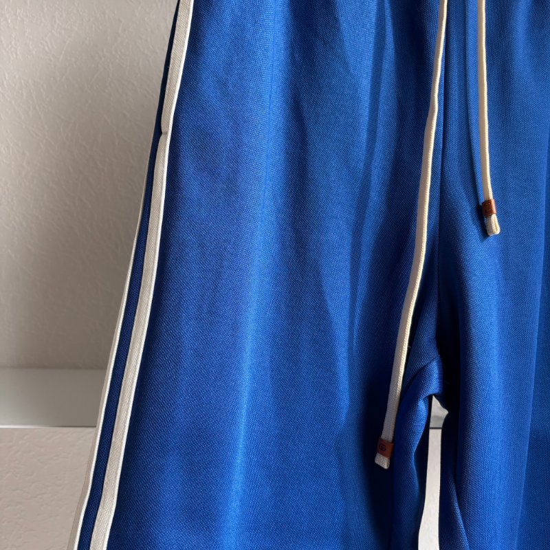 ::adidas x Gucci:: 聯名款 藍色紅綠織帶運動長褲 M號-12