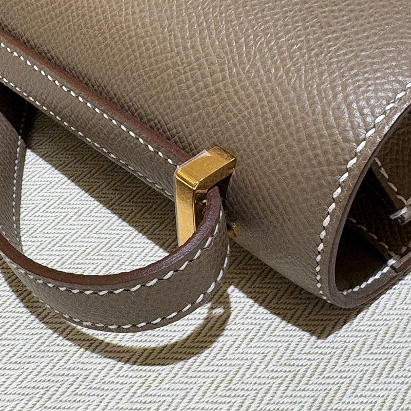 【現貨｜快速出貨】Hermès 愛馬仕 Constance 19 Etoupe 大象灰｜金釦｜U刻 2022 年｜Epsom 皮｜全新全配-12