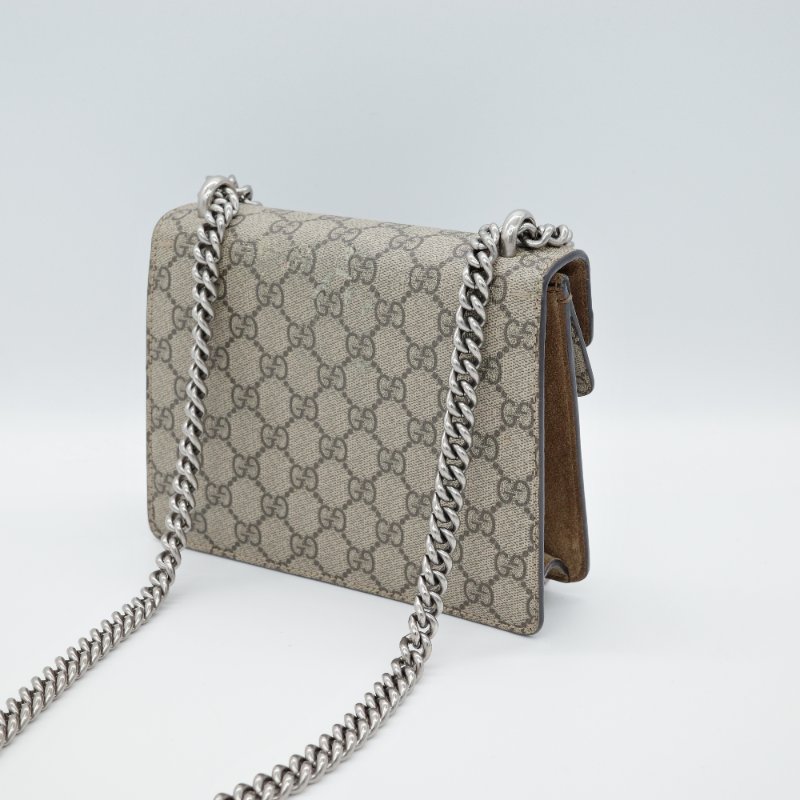 GUCCI 咖PVC 卡其邊酒神鏈包-3